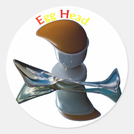 Eienkop Quirky Design Ronde Sticker (Voorkant)