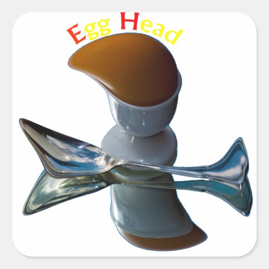 Eienkop Quirky Design Vierkante Sticker (Voorkant)