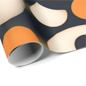 Eiercirkels Sinaasappel Abstract patroon Cadeaupapier (Rol Hoek)