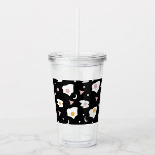 Eierdiner Maan Confetti Patroon Acryl Drinkbeker