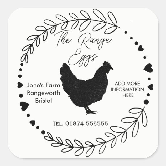 eierdoos aanpassen Label vrije uitloop boerderij v (Voorkant)