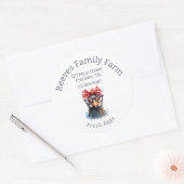 Eierdoos Grappige Kip Ronde Label Sticker (Envelop)