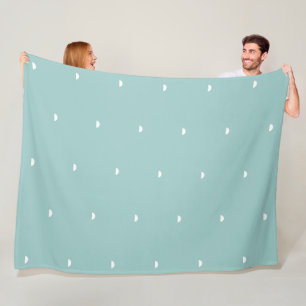 Eierdop Blauw Witte Stippen Fleece Deken
