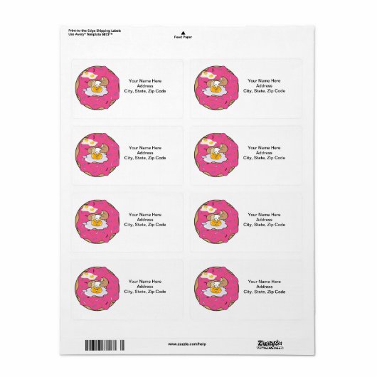 Eieren Baconlabels Etiket (Full Sheet)