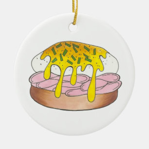 Eieren Benedict Breakfast Diner Food Foodie Ham Keramisch Ornament