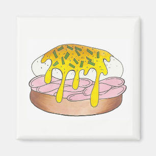Eieren Benedict Breakfast Diner Food Foodie Ham Magneet