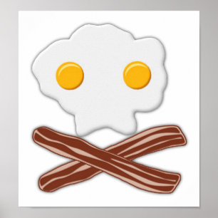 Eieren en bacteriën Funny Poster