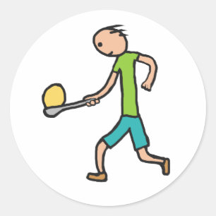 Eieren en speenraan ronde sticker