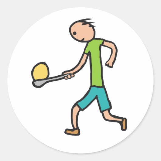 Eieren en speenraan ronde sticker (Voorkant)