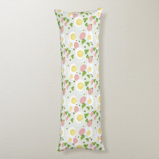 Eieren en worst Patroon Lichaamskussen (Achterkant (Verticaal))