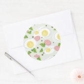 Eieren en worst Patroon Ronde Sticker (Envelop)