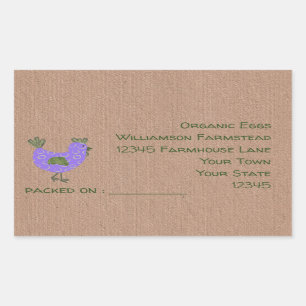 Eieren Etiket Boerderij kippen   Landbouwmarkt