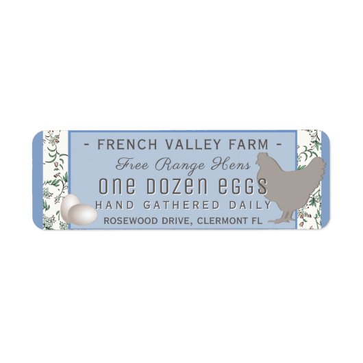 Eieren Etiket Rendement Adres Grootte Hen en Eiere (Voorkant)