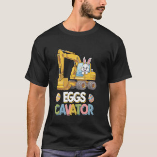 Eieren-Graver Paashaas Graafmachine Peuter Jongens T-shirt