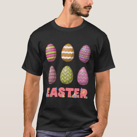 Eieren Happy Easter Day T-Shirt (Voorkant)