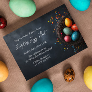Eieren in de Nest Blue Easter Egg Hunt Kaart