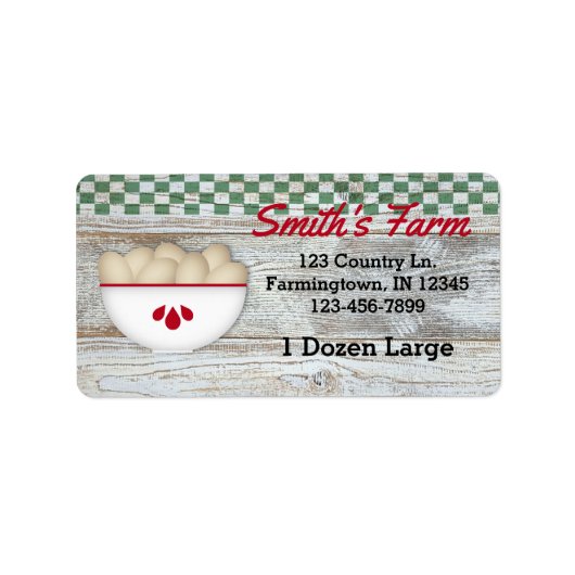 Eieren in het land Eigen productlabel Etiket (Voorkant)