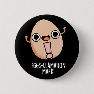 Eieren-lamatie Mark Funny Egg Pun Dark BG Ronde Button 5,7 Cm