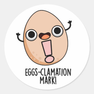 Eieren-lamatie Mark Funny Egg Pun Ronde Sticker