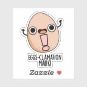 Eieren-lamatie Mark Funny Egg Pun Sticker (Vel)
