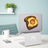 Eieren op de Sticker Toast (Laptop op bureau)