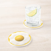 Eieren over Easy Zandsteen Onderzetter (Zijkant)