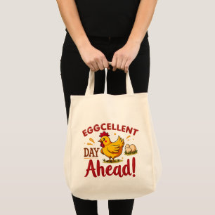 Eieren Uitstekende Dag Vooruit Grappige Kippenboer Tote Bag