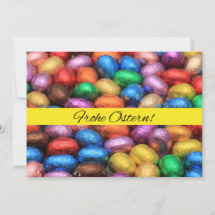Eieren van Oosterse Chocolade, voorkoren Feestdagenkaart