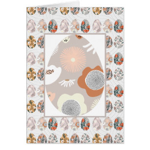 Eieren van Pasen Elegant gevouwen Wenskaart