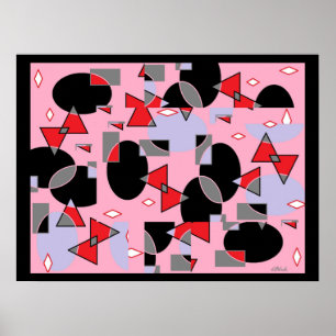 Eieren zwart gescrappled poster