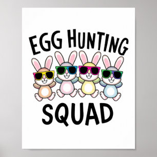 Eierenjacht Squad Crew Familie Grappig Gelukkig Pa Poster