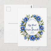 Eierjacht, paasbrunch briefkaart (Voorkant / Achterkant)