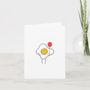 Eierkaart met ballon, personaliseren, aanpassen bedankkaart