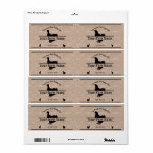 Eierkarton Etiket Burlap Chicken Farmhouse (Full Sheet)