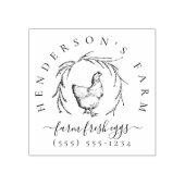 Eierkarton voor eigen  Boerderij Rubberstempel (Afrduk)