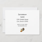 Eierrel Eating Pear Party Uitnodiging (Achterkant)