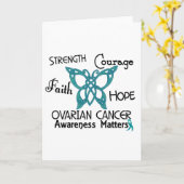 Eierstokkanker Celtic Butterfly 3 Kaart (Gele Bloem)