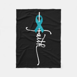 Eierstokkanker Faith Eierstokkankerbewustzijn Fleece Deken