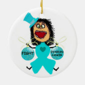 Eierstokkanker Kerstmis Keramisch Ornament (Achterkant)