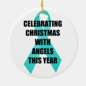 Eierstokkanker Memorial Keramisch Ornament (Achterkant)