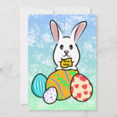 Eiervormige paaskonijnen kaart (Achterkant)