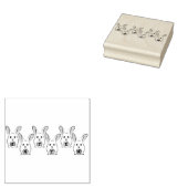 Eiervormige paaskonijnen 	rubberstempel (Gestempeld)