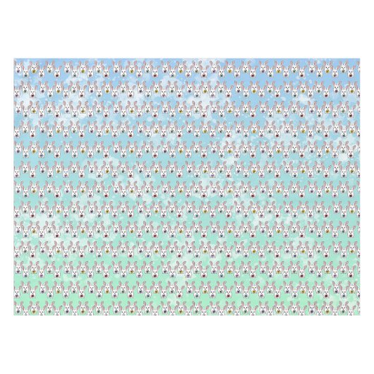 Eiervormige paaskonijnen tafelkleed (Voorkant (Horizontaal))
