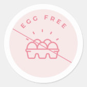 Eiervrije allergie Alert Sticker (Voorkant)
