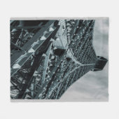 Eifel-toren Paris Steel en sky Fleece Deken (Voorkant (Horizontaal))