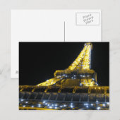 Eifel Tower bij nacht Briefkaart (Voorkant / Achterkant)