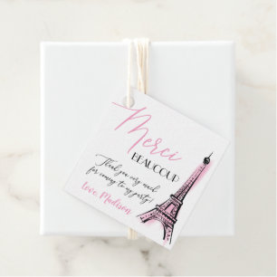 Eifel Tower Paris Parisian Birthday Dank je Bedankjes Labels