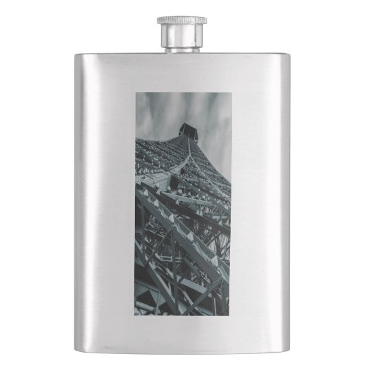 Eifel Tower Paris Steel en sky Flask Flacon (Voorkant)