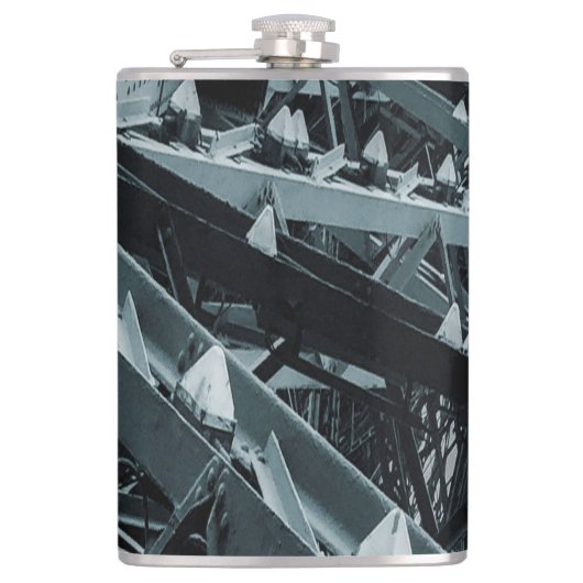 Eifel Tower Paris Steel en sky Flask Heupfles (Voorkant)