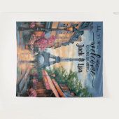 Eiffel Garden Elegance Wedding Backdrop Wandkleed (Voorkant (horizontaal))